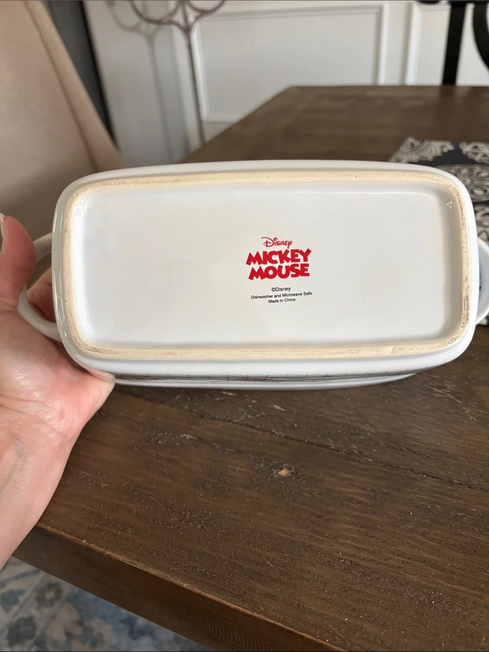 Mickey Mouse Minnie Mouse Sketchbook Christmas Bread or Loaf Pan 11.5 x 5 x 4
